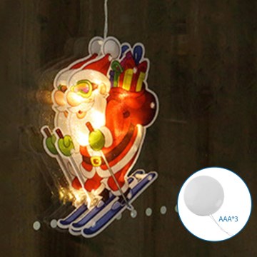 Aigostar - LED juledekoration LED/3xAAA Julemand på ski 23 cm
