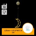 Aigostar - LED juledekoration LED/3xAAA måne 18,5 cm