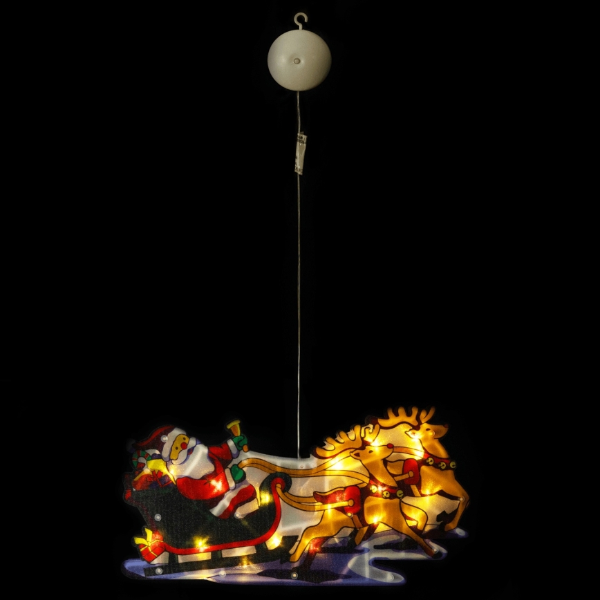 Aigostar - LED Juledekoration LED/3xAAA Julemand med rensdyr 13,4 cm