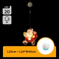 Aigostar - LED juledekoration LED/3xAAA Santa 45  cm