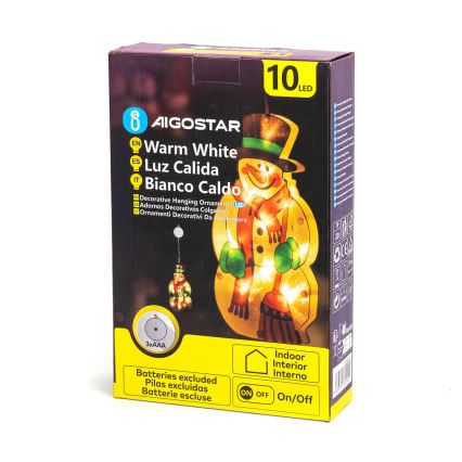 Aigostar - LED juledekoration LED/3xAAA snemand 25 cm