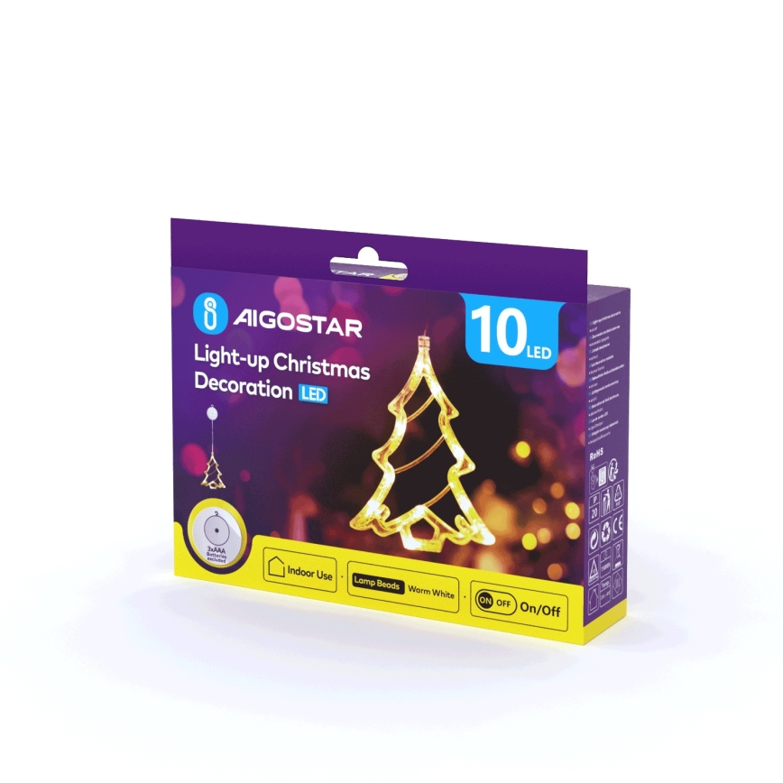 Aigostar - LED juledekoration LED/3xAAA træ 20 cm