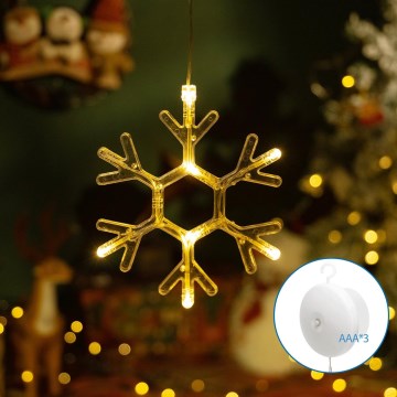 Aigostar - LED juledekoration LED/3xAAA varm hvid snefnug 19 cm