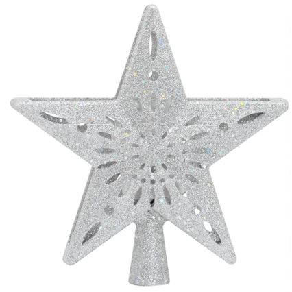 Aigostar - LED juleprojektor med snefnug LED/5W/230V kold hvid sølvfarvet stjerne