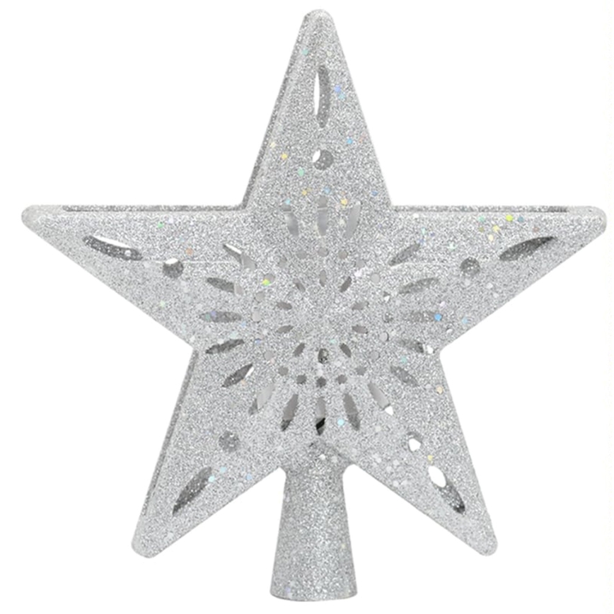 Aigostar - LED juleprojektor med snefnug LED/5W/230V kold hvid sølvfarvet stjerne