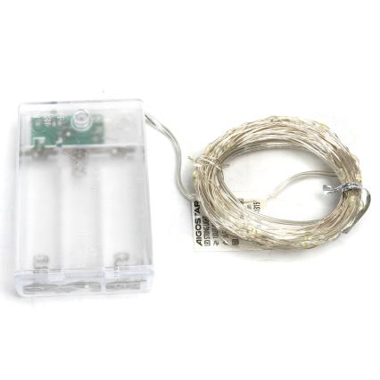 Aigostar - LED julekæde 100xLED/3xAA 10,3 m kold hvid