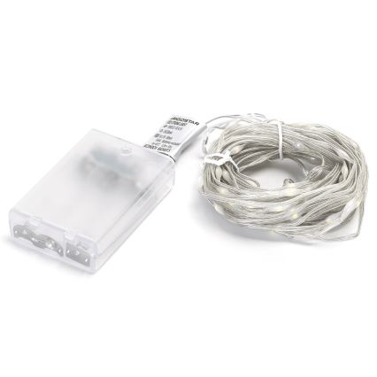 Aigostar - LED julekæde 100xLED/3xAA 10,3m kold hvid