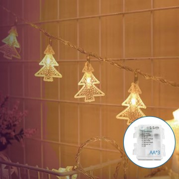 Aigostar - LED julekæde 20xLED/3xAA 3,3m træer