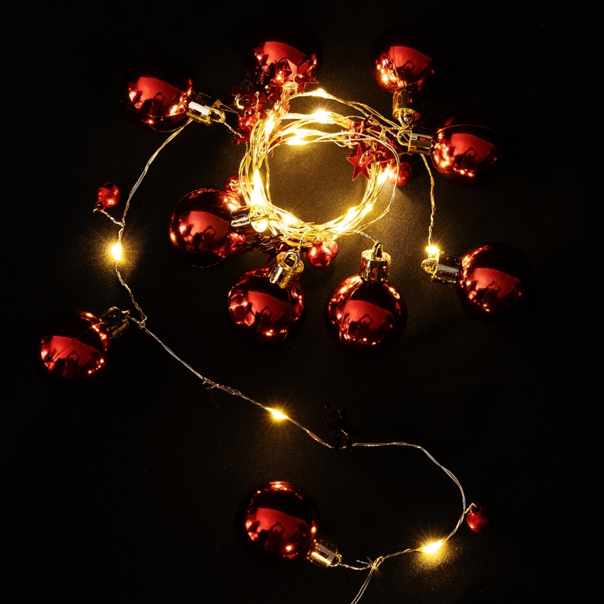 Aigostar - LED julelys 20xLED/3xAA 2m varm hvid