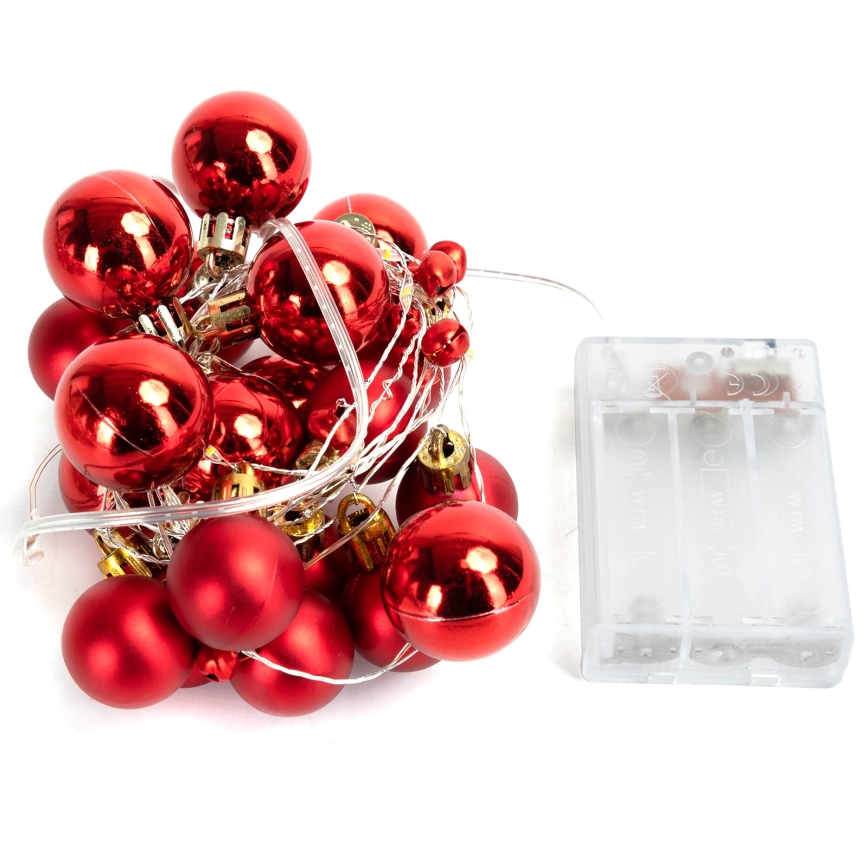 Aigostar - LED julelys 20xLED/3xAA 2m varm hvid
