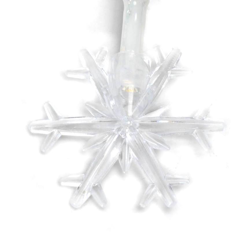 Aigostar - LED-julelyskæde 10xLED/3xAA 1,5m varm hvid, snefnug