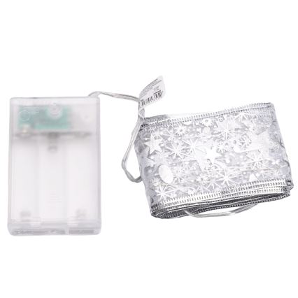 Aigostar - LED julelyskæde 20xLED/3xAA 2 m varm hvid sølv