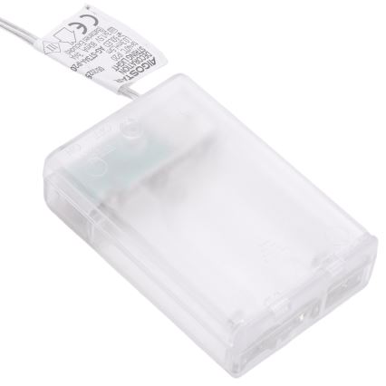 Aigostar - LED julelyskæde 20xLED/3xAA 2 m varm hvid sølv