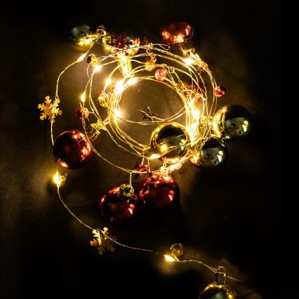 Aigostar - LED julelyskæde 20xLED/3xAA 2m varm hvid