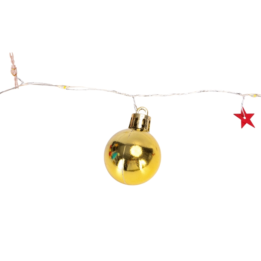 Aigostar - LED julelyskæde 20xLED/3xAA 2m varm hvid
