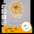 Aigostar - LED julelyskæde 30xLED/3xAA 3,3m varm hvid