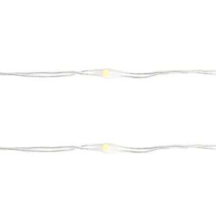 Aigostar - LED julelyskæde 50xLED/3xAA 5,3m kold hvid