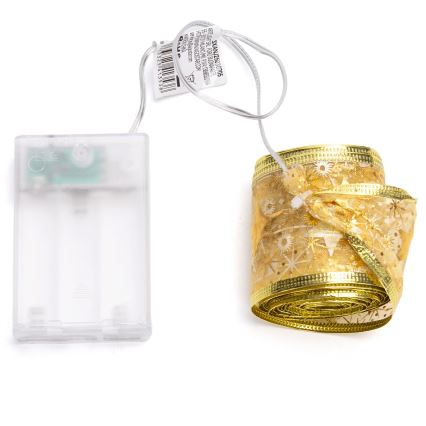 Aigostar - LED julelyskæde 50xLED/3xAA 5m varm hvid guld