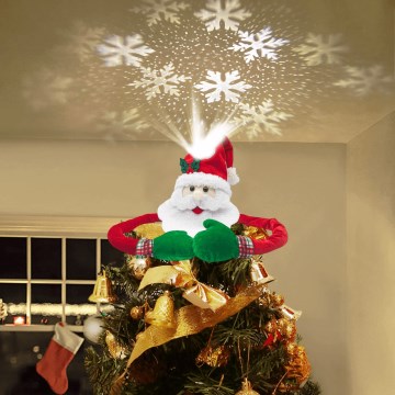 Aigostar - LED juleprojektor med snefnug LED/5W/230V kold hvid Julemand