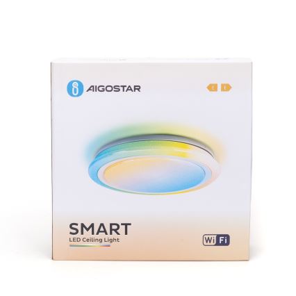 Aigostar - LED badeværelseslampe m. RGBW-farver dæmpbar LED/27W/230V 40 cm Wi-Fi IP44