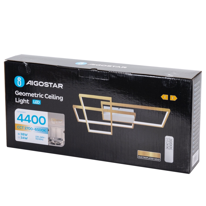 Aigostar - LED loftlampe dæmpbar LED/38W/230V 2700-6500K + fjernbetjening