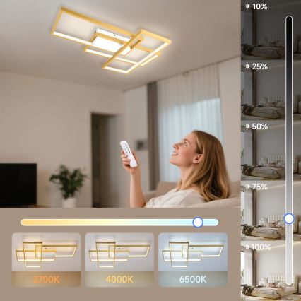 Aigostar - LED loftlampe dæmpbar LED/38W/230V 2700-6500K + fjernbetjening