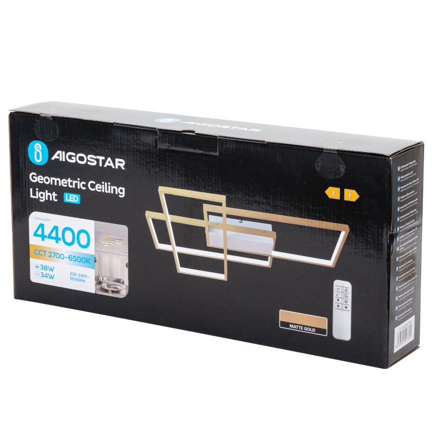 Aigostar - LED loftlampe dæmpbar LED/38W/230V 2700-6500K + fjernbetjening