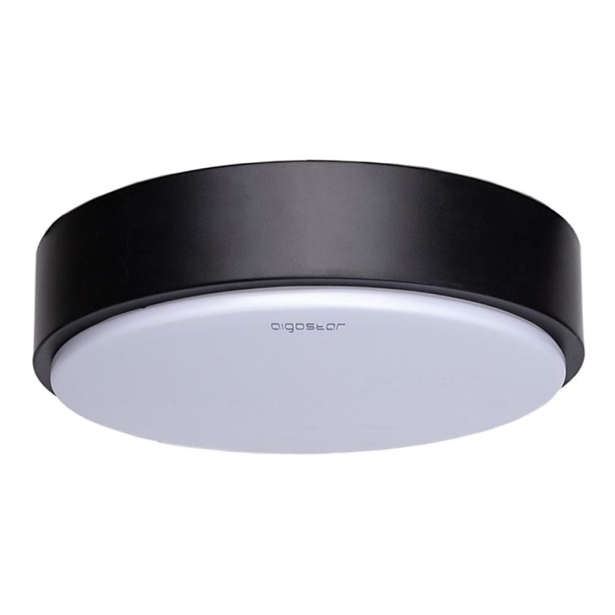 Aigostar - LED loftlampe LED/12W/230V 3000K diam. 23 cm sort