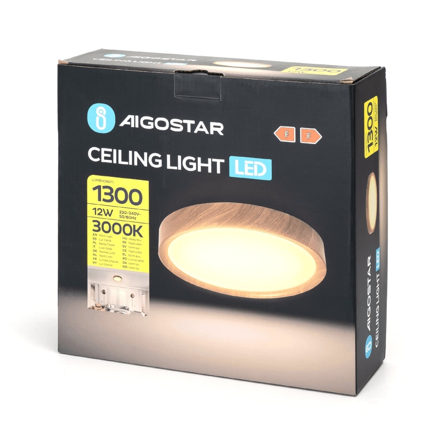 Aigostar - LED loftlampe LED/12W/230V 3000K diameter 26,3 cm