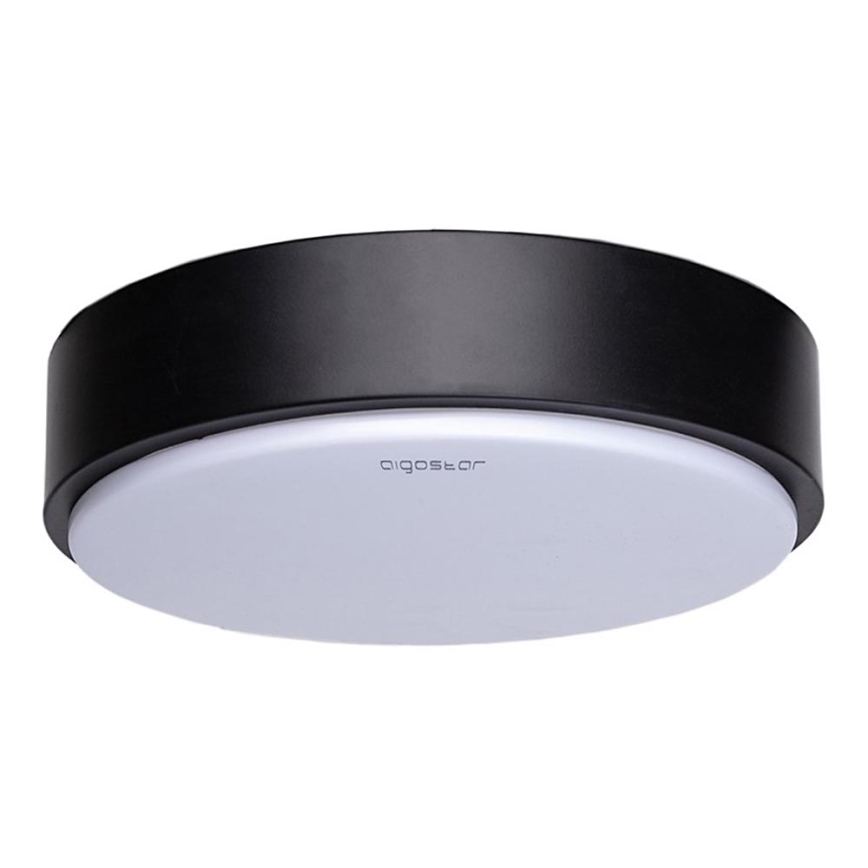 Aigostar - LED loftlampe LED/12W/230V 6500K diameter 23 cm sort