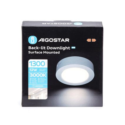 Aigostar - LED Loftlampe LED/12W/230V diameter 17,4 cm 3000K hvid