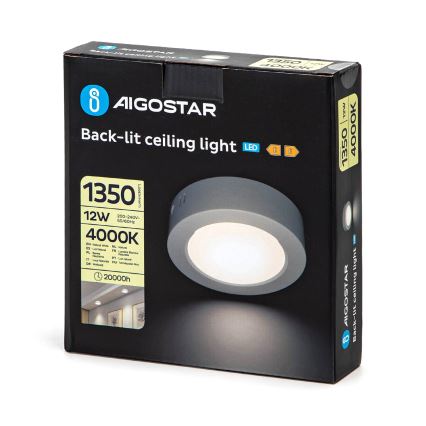 Aigostar - LED Loftlampe LED/12W/230V diameter 17,4 cm 4000K hvid