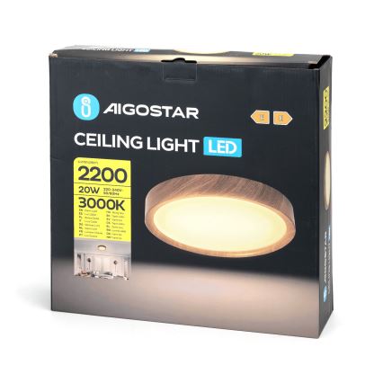 Aigostar - LED loftlampe LED/20W/230V 3000K diameter 33,7 cm