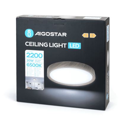 Aigostar - LED loftlampe LED/20W/230V 6500K diameter 33,7 cm