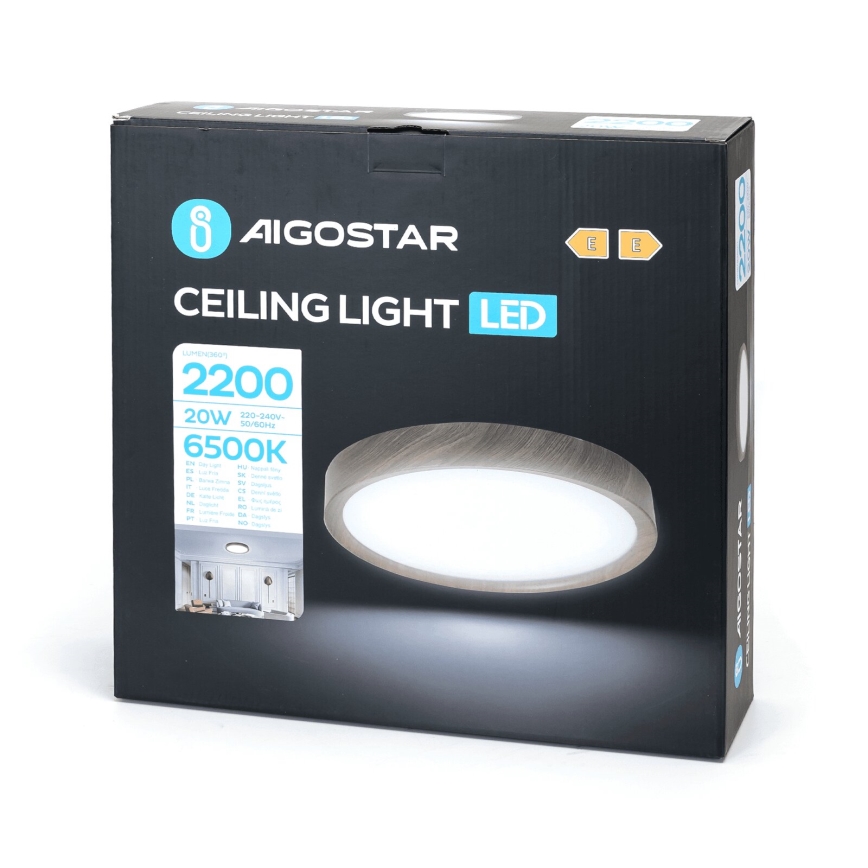 Aigostar - LED loftlampe LED/20W/230V 6500K diameter 33,7 cm