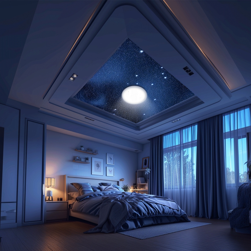 Aigostar - MESH dæmpbar LED-loftlampe 36W/230V 3000-6500K Ø 49,5 cm + fjernbetjening