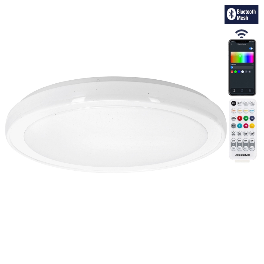 Aigostar - MESH dæmpbar LED-loftlampe 36W/230V 3000-6500K Ø 49,5 cm + fjernbetjening