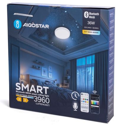 Aigostar - MESH dæmpbar LED-loftlampe 36W/230V 3000-6500K Ø 49,5 cm + fjernbetjening