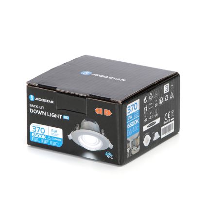 Aigostar - LED Loftlampe LED/5W/230V 6500K Ø 8,5 cm hvid