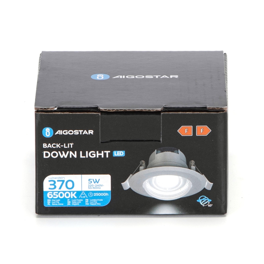 Aigostar - LED Loftlampe LED/5W/230V 6500K Ø 8,5 cm hvid