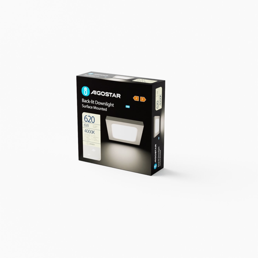 Aigostar - LED Loftlampe LED/6W/230V 12,2x12,2 cm 4000K hvid
