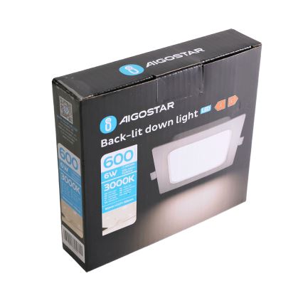 Aigostar - LED Loftlampe LED/6W/230V 3000K 12x12 cm hvid