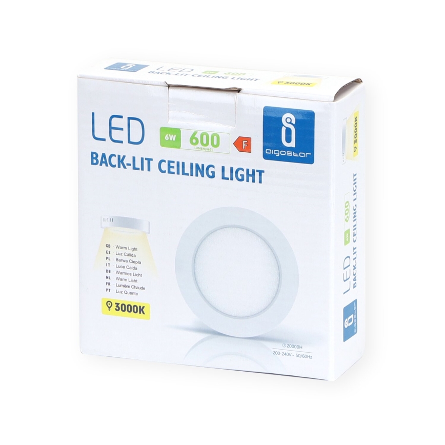 Aigostar - LED Loftlampe LED/6W/230V diameter 12,3 cm 3000K hvid
