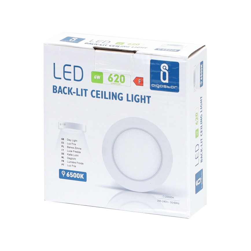 Aigostar - LED Loftlampe LED/6W/230V diameter 12,3 cm 3000K hvid