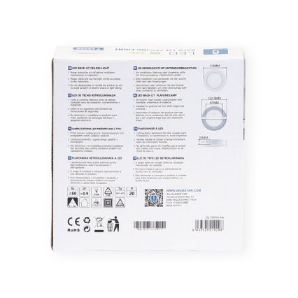 Aigostar - LED Loftlampe LED/6W/230V diameter 12,3 cm 3000K hvid