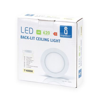 Aigostar - LED Loftlampe LED/6W/230V diameter 12,3 cm 4000K hvid