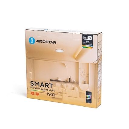 Aigostar - LED loftlampe m. RGBW-farver dæmpbar LED/22W/230V 2700-6500K Wi-Fi