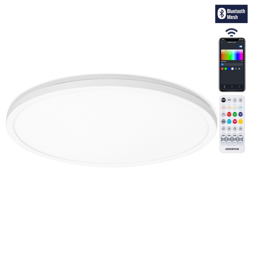 Aigostar - LED loftlampe m. RGBW-farver dæmpbar MESH LED/36W/230V 3000-6500K hvid + fjernbetjening