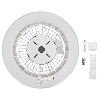 Aigostar - LED loftlampe med ventilator og RGB-farver dæmpbar MESH LED/40W/230V 2700-6500K hvid + fjernbetjening
