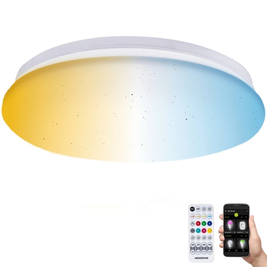 Aigostar - LED loftlampe til badeværelse dæmpbar MESH Smart LED/18W/230V 3000-65000K IP44 + fjernbetjening